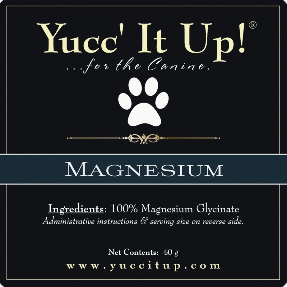 Magnesium Glycinatefor the Canine. Yucc' It Up! Equine Supplements