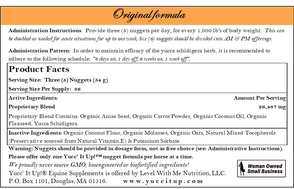 Yucc' It Up!® Original formula – Yucc' It Up! Equine Supplements