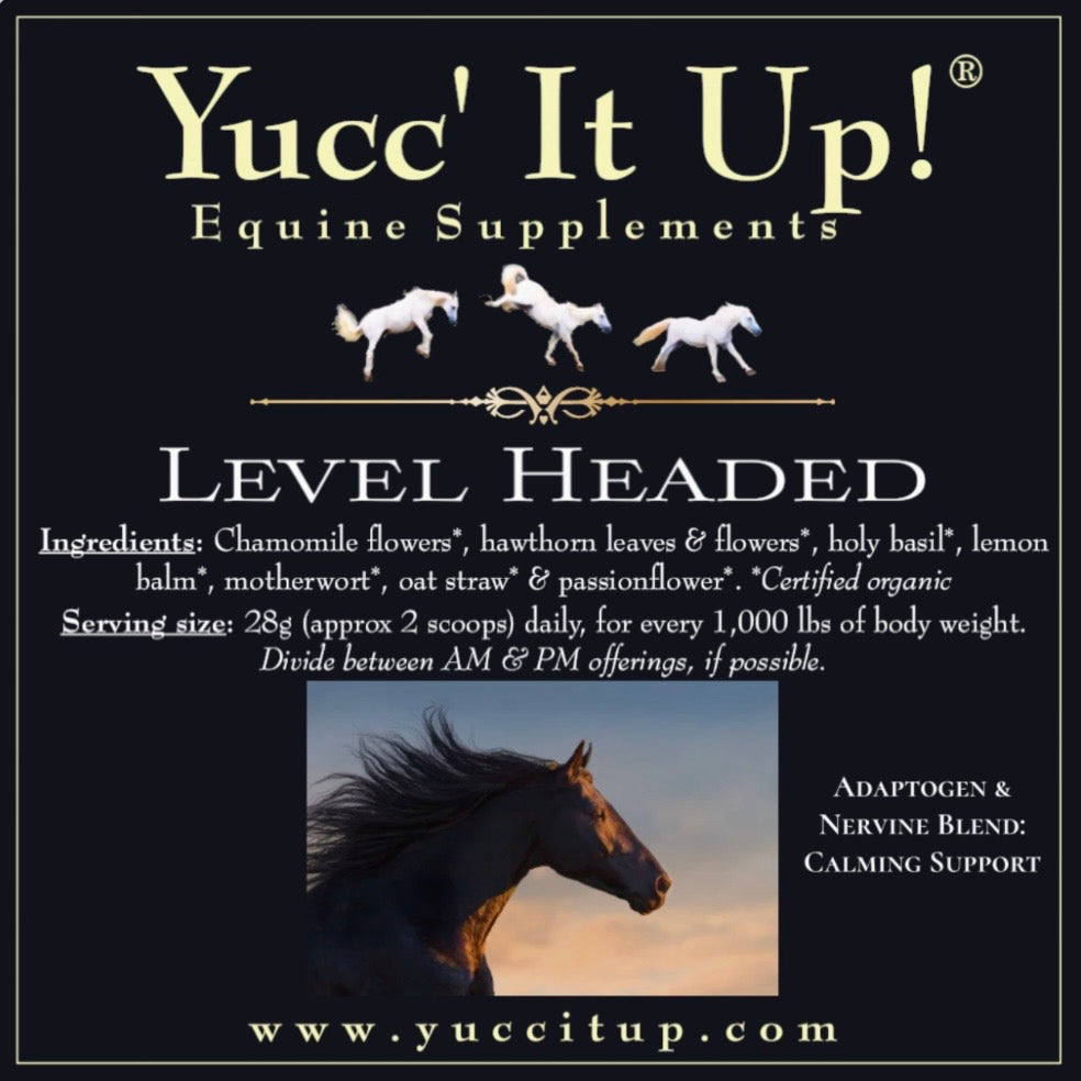 Level Headed (calming) – Yucc' It Up! Equine Supplements