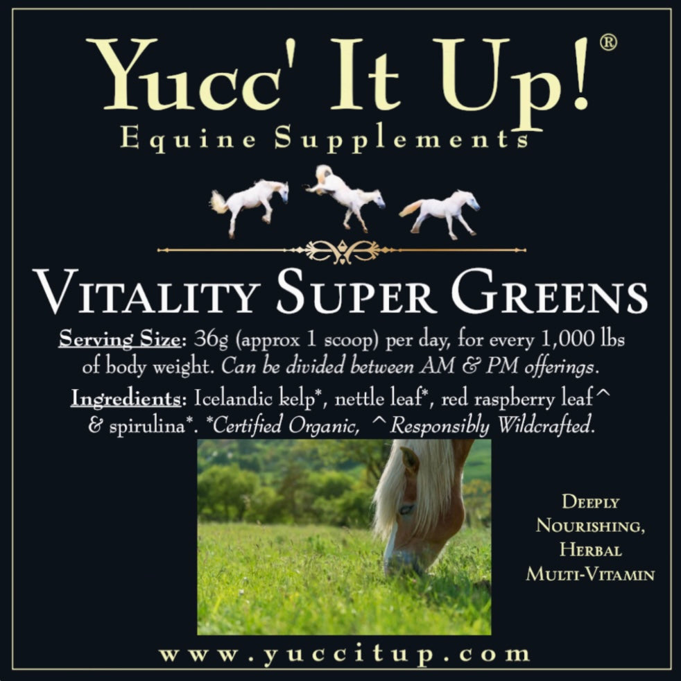 Vitality Super Greens - Herbal Multi-Vitamin – Yucc' It Up! Equine
