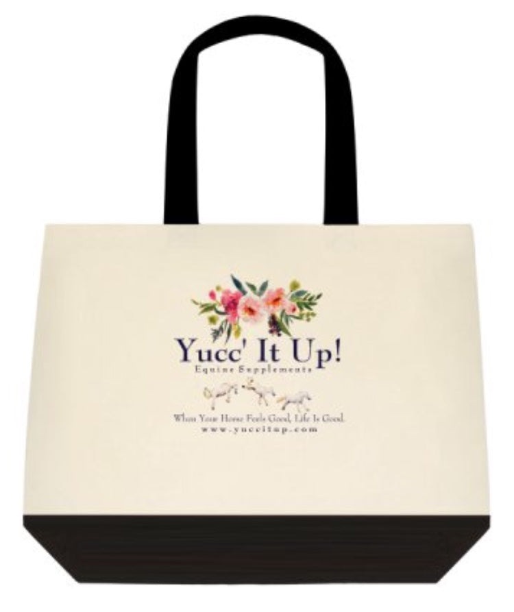 Yucc' It Up!® Canvas Tote - Summer flowers